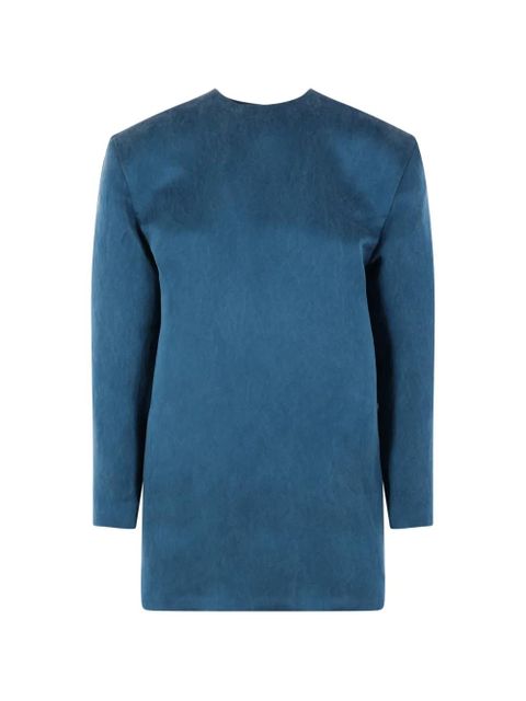 Saint Laurent logo-detail mini dress - Blue - zdjęcie produktu nr 1