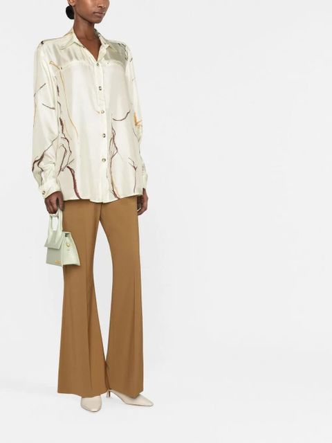 Nanushka oversize printed silk shirt - Neutrals - zdjęcie produktu nr 2