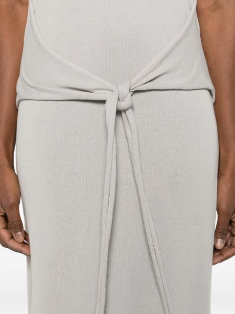 LEMAIRE sleeveless knotted midi dress - Grey