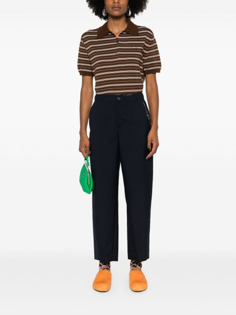 Marni virgin wool tapered trousers - Blue