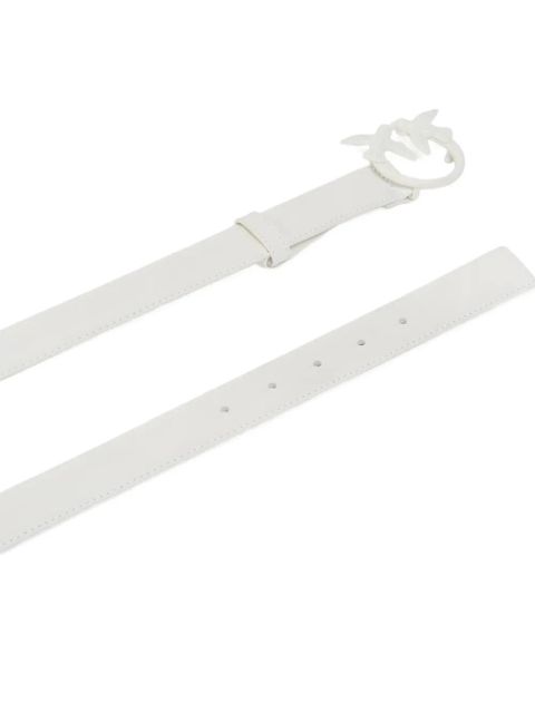 PINKO bird-buckle belt - White