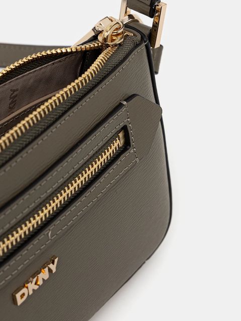 Dkny torebka skórzana kolor zielony R42HKE18