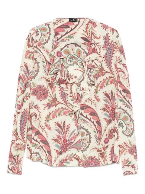 ETRO paisley-print ruffled blouse - Neutrals - zdjęcie produktu nr 1