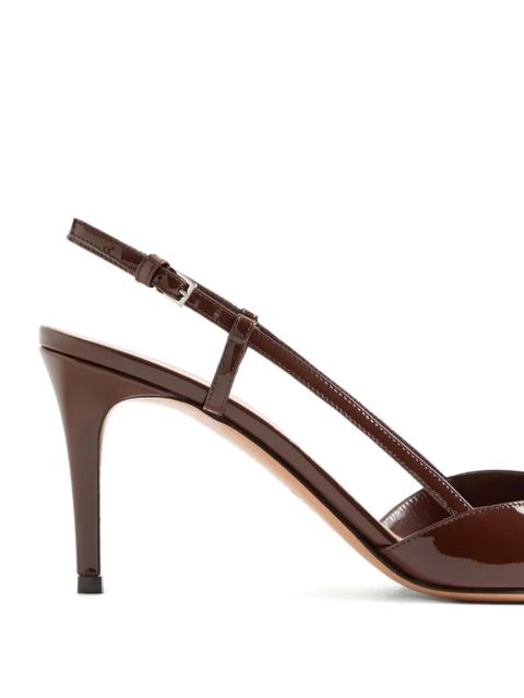 Valentino Garavani 80mm VLogo slingback pumps - Brown