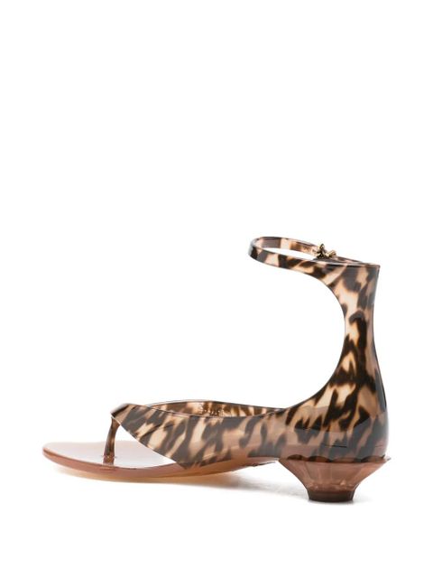 Chloé leopard-print sandals - Brown