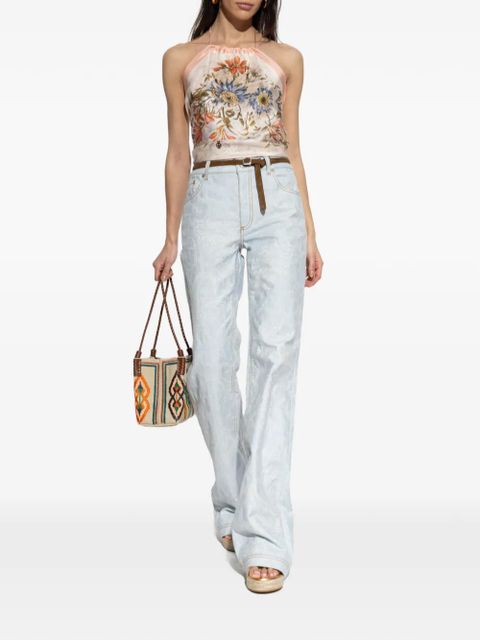 Gianvito Rossi beaded strappy wedge trainers - Gold