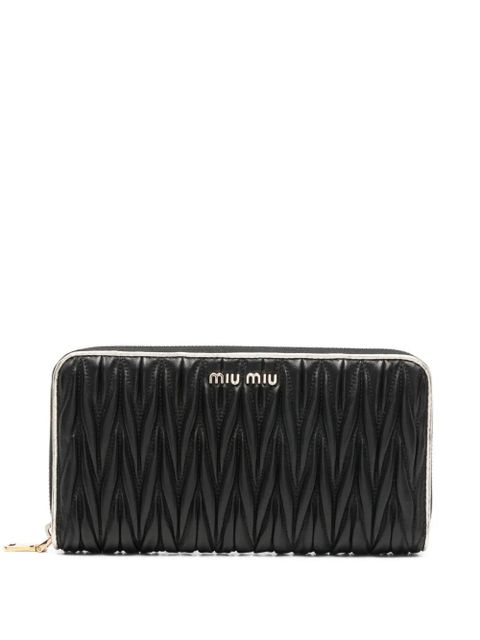Miu Miu logo-plaque wallet - Black - zdjęcie produktu nr 1
