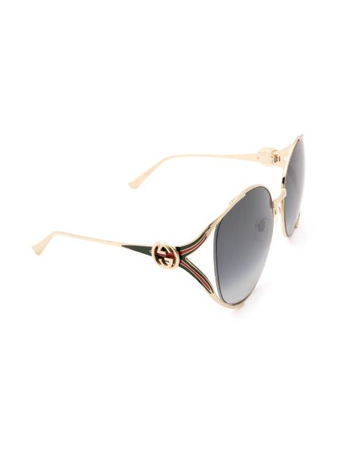 Gucci Eyewear round-frame sunglasses - Gold - zdjęcie produktu nr 2
