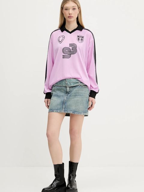 Hugo Blue bluza damska kolor różowy z nadrukiem 50542303 - zdjęcie produktu nr 2