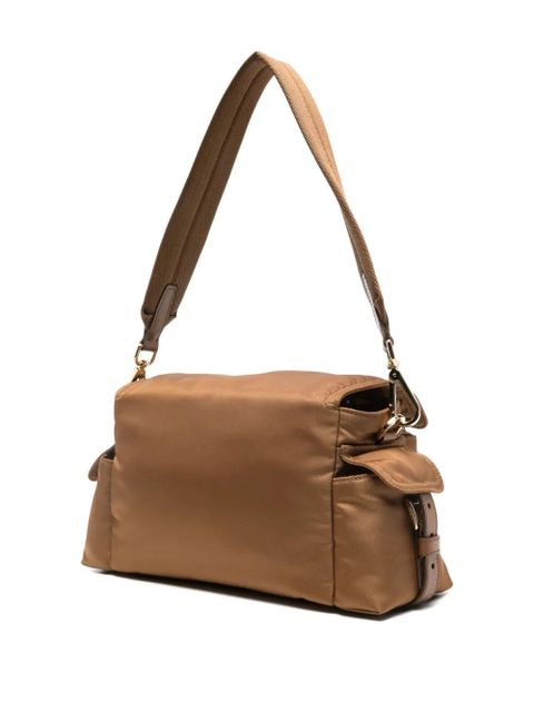 Prada triangle-logo cross body bag - Brown