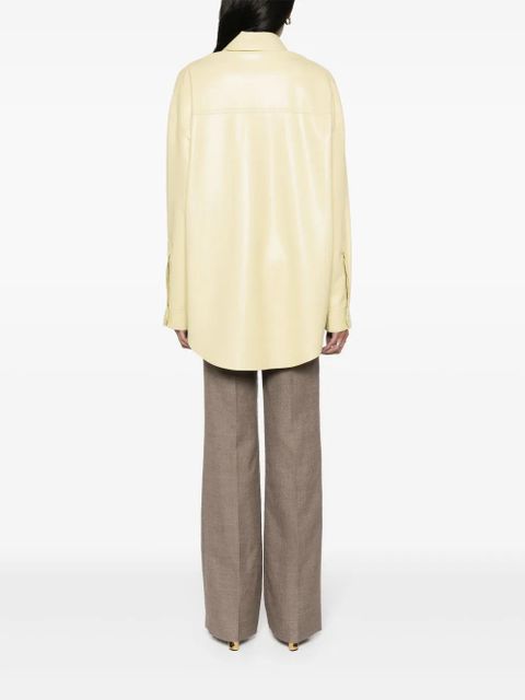 Nanushka Kaysa faux-leather shirt - Green - zdjęcie produktu nr 2