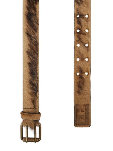 Diesel long-hair leather buckle belt - Brown - zdjęcie produktu nr 2