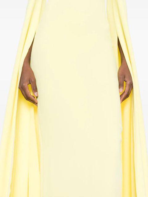 Solace London Nuri draped asymmetric dress - Yellow