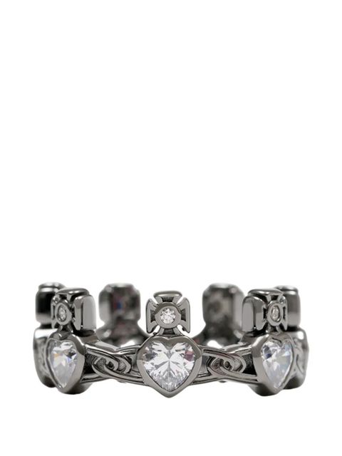 Vivienne Westwood Renatta heart-motif ring - Silver - zdjęcie produktu nr 1