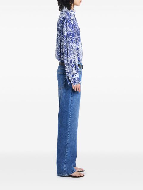 Proenza Schouler Norman abstract-print blouse - Blue