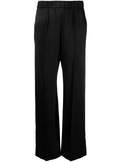 Jil Sander satin-finish wide-leg trousers - Black - zdjęcie produktu nr 1