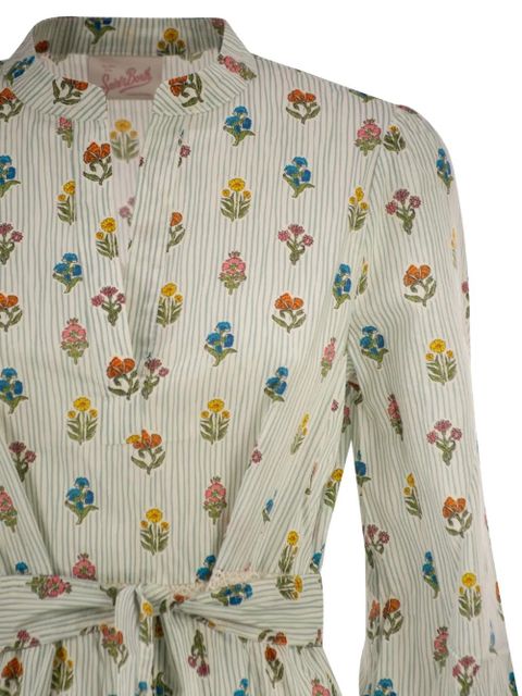MC2 Saint Barth Mumbai floral-print midi dress - Neutrals