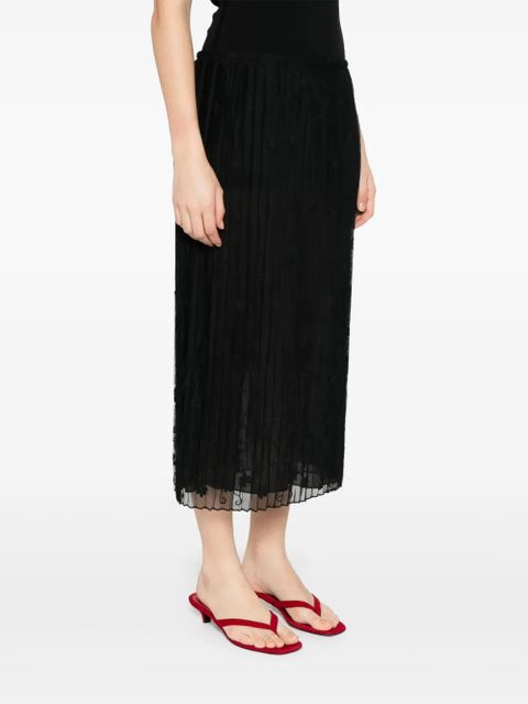 TOTEME floral-embroidered tulle skirt - Black - zdjęcie produktu nr 2