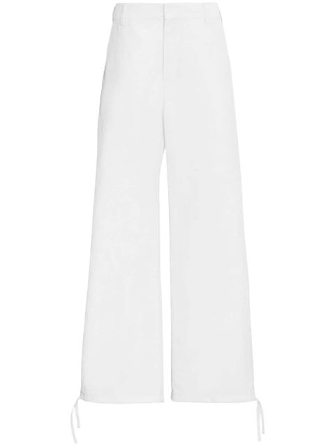 Marni embroidered-logo straight-leg trousers - Pink - zdjęcie produktu nr 1