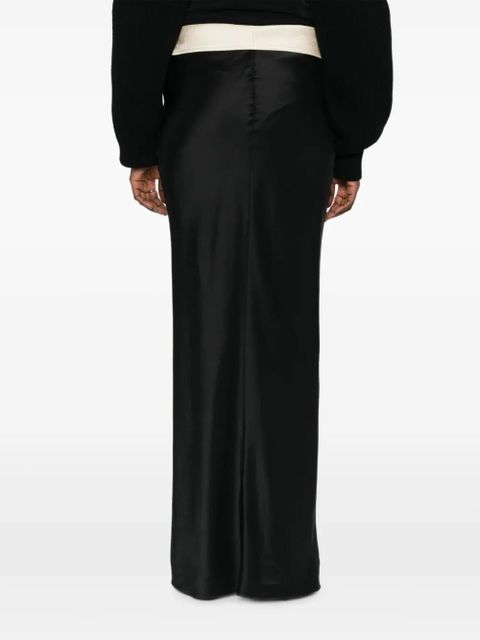 Nanushka folded waistline maxi skirt - Black