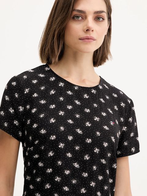 Tommy Jeans sukienka kolor czarny mini rozkloszowana DW0DW21120