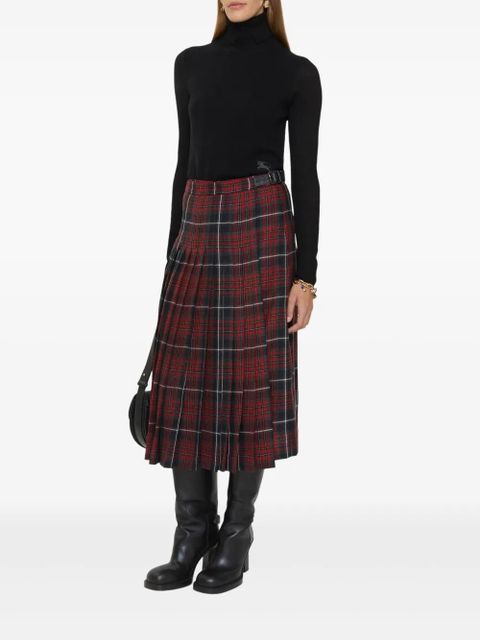 Burberry tartan-check pleated skirt - Red - zdjęcie produktu nr 2