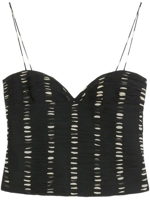 Valentino Garavani Plusdepois-print chiffon top - Black - zdjęcie produktu nr 1