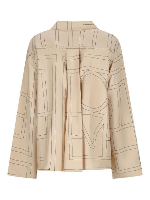 TOTEME monogram silk top - Neutrals - zdjęcie produktu nr 2