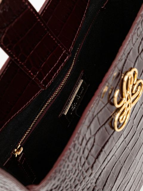 Luisa Spagnoli torebka skórzana kolor bordowy 542513