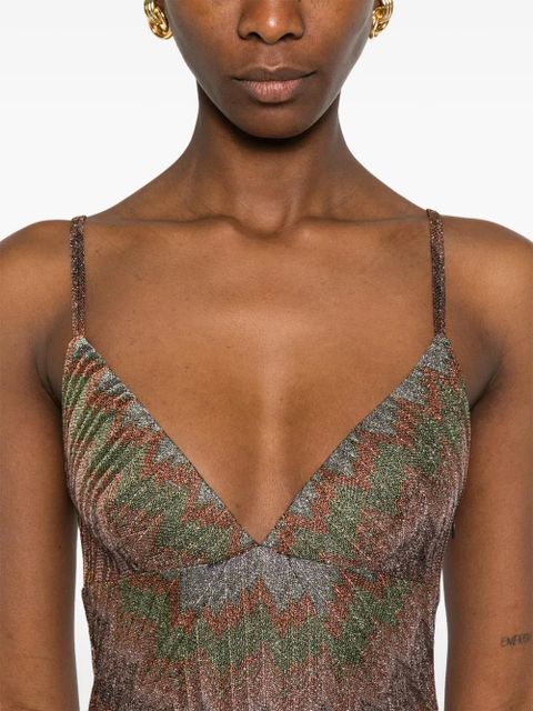 Missoni chevron-pattern mini dress - Pink