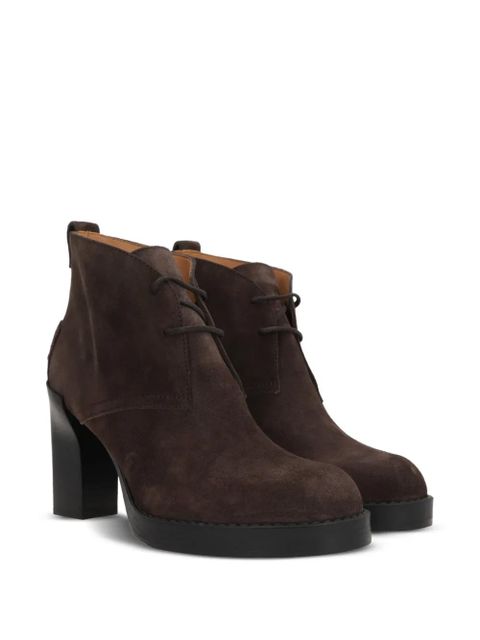 Tod's 80mm Chukkah lace-up boots - Brown