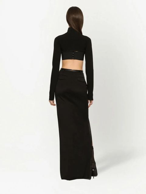 Dolce & Gabbana KIM DOLCE&GABBANA side-zip maxi skirt - Black