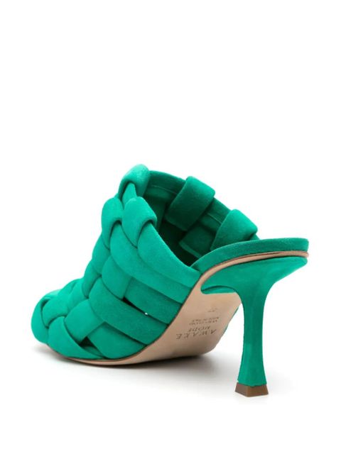 A.W.A.K.E. Mode 95mm Wilma suede mules - Green