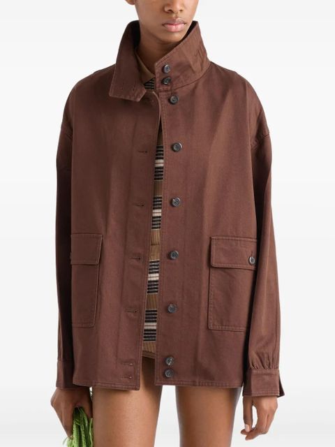 Prada Old gabardine shirt jacket - Brown - zdjęcie produktu nr 2