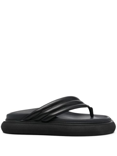 The Attico chunky-sole leather flip flops - Black - zdjęcie produktu nr 1