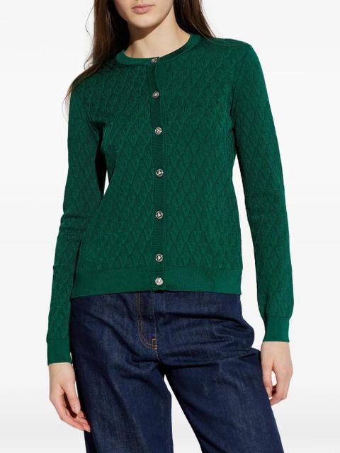 Versace buttoned crew-neck cardigan - Green