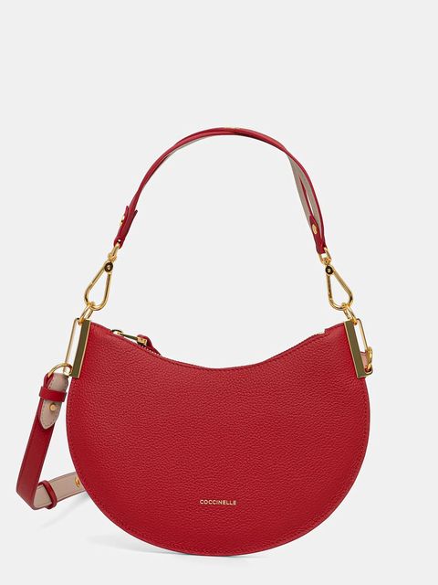 Coccinelle torebka skórzana COCCINELLESUNUP kolor czerwony E1.QKF.13.03.01 - zdjęcie produktu nr 1