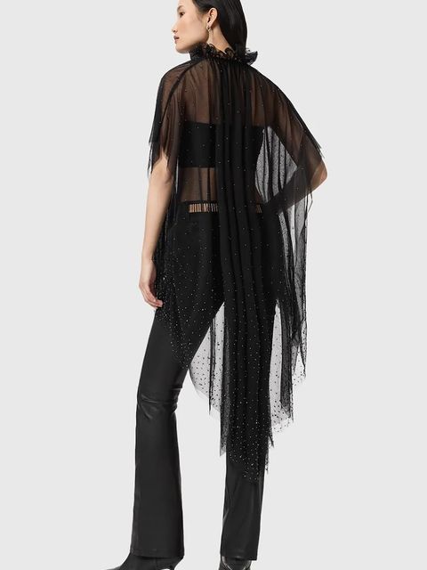 AllSaints spodnie skórzane