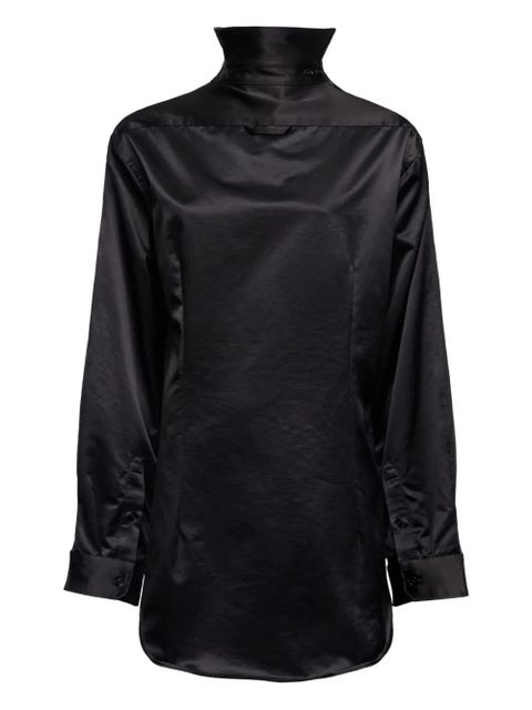 MM6 Maison Margiela high-neck satin dress - Black - zdjęcie produktu nr 1