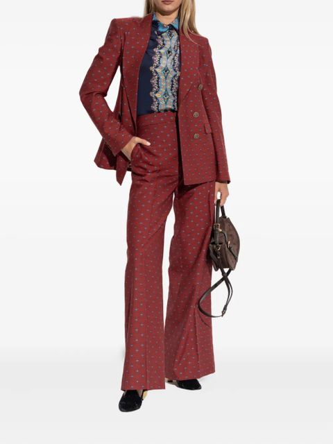 ETRO paisley-print double-breasted blazer - Red