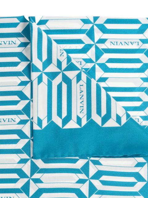 Lanvin geometric-printed scarf - Blue - zdjęcie produktu nr 2