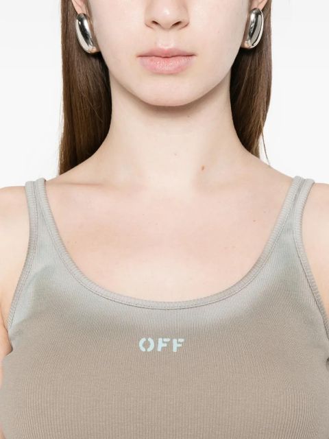 Off-White logo-print tank top - Neutrals