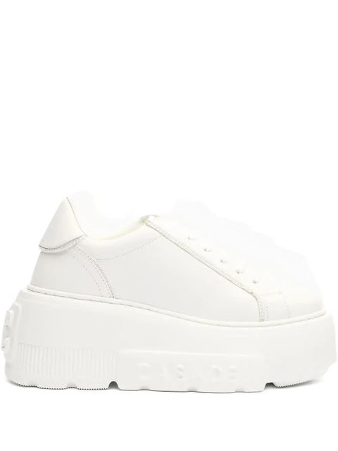 Casadei Nexus platform leather sneakers - White - zdjęcie produktu nr 1