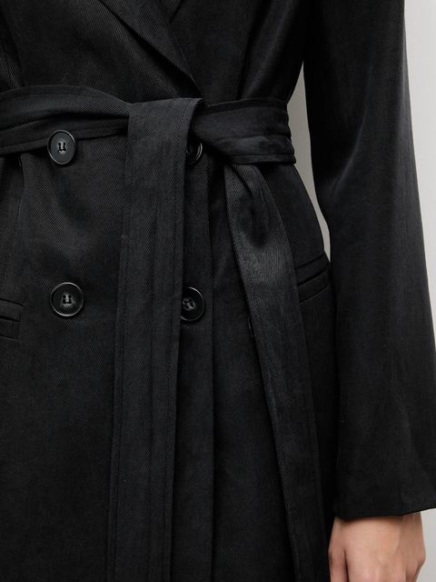 Answear.LAB marynarka kolor czarny dwurzędowa gładka