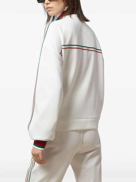 Gucci Web-stripe technical-jersey jacket - White