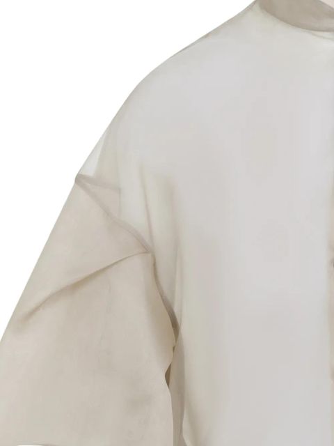 Max Mara draped silk cape - Neutrals