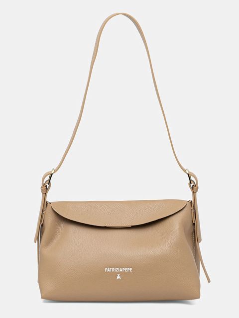 Patrizia Pepe torebka skórzana kolor beżowy 8B0256 L148 - zdjęcie produktu nr 1