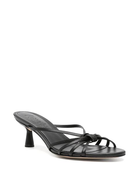 Aeyde knotted-strap leather sandals - Black