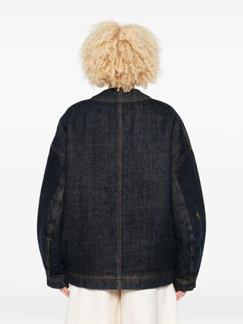 Jacquemus denim contrast-stitching jacket - Blue