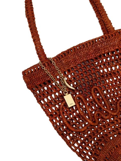 Chloé crochet-detail tote bag - Red - zdjęcie produktu nr 2